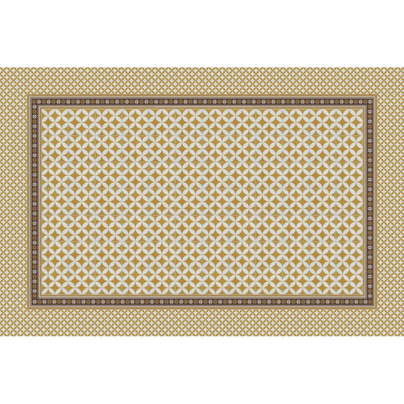 Burchette Vinyl Machine Printed 160cm X 240cm Area Rug