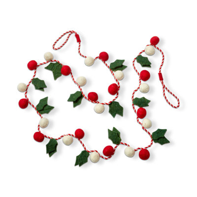 Holly Wool Felt Garland Green Everyday