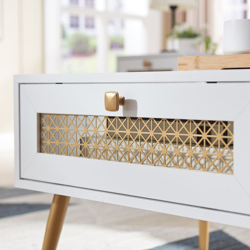 Table basse de 42 po, Blanc