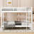 Queen White Bunk Bed, Pine And Framework, Features, No Box Spring Required, Quick Setup Bed With , Features Included, Needed,