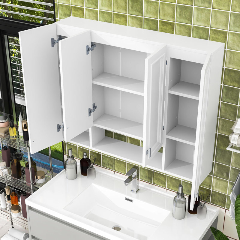 Armoire à pharmacie murale avec 5 tablettes réglables