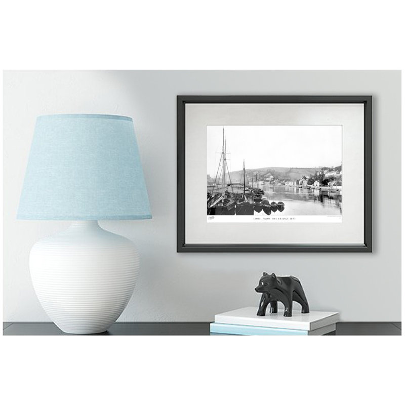 Looe, From The Bridge 1893 - Single Picture Frame Print, 60cm H x 80cm W x 2.3cm D