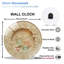 Horloge-avec-bas-de-Noël-bougie-cadeaux - Horloge murale moderne en verre de 12 po