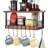 Paulownia Solid Wood Tiered Shelf with Hooks