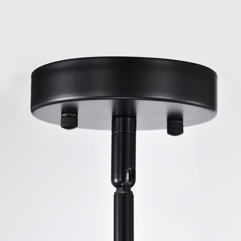 Farmhouse 4-Light Kitchen Island Linear Pendant Light, Matte Black
