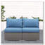 59.8 Outdoor Wicker Armless Sofa Set