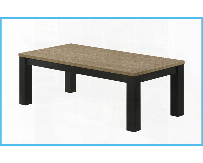 Ensemble de tables basses de salon 3 pièces brun noir - plateau en bois, assemblage facile et design intemporel