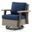 Chaise berçante d'extérieur en polyéthylène (PE) avec coussins Azalee-94397453