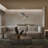 Elegant Adjustable Chandelier, Concrete Grey, 41 x 12.6 x 9.4 inches | Polymeric Composite Body & Cap, Height 12.2 to 47.2 inches | Fits 3 x E27 Bulbs (Max 40W), Modern Lighting for Home & Office Décor-401118225