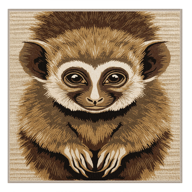  Tapis lavable Loris Slow, Carré 8 pi