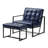 Buren Faux Leather Armchair with Ottoman-101040978
