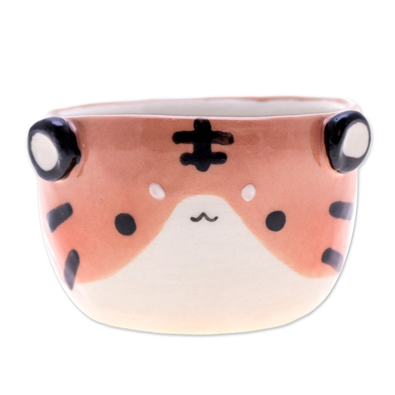 Dakota Fields Handmade Tiger Spring Ceramic Mini Flower Pot (Small)