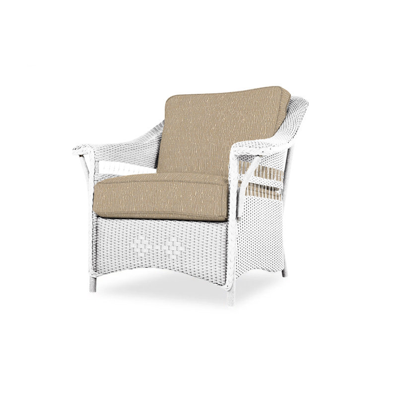 Nantucket Outdoor Lounge Chair, White, Canvas Natural Sunbrella® Canvas