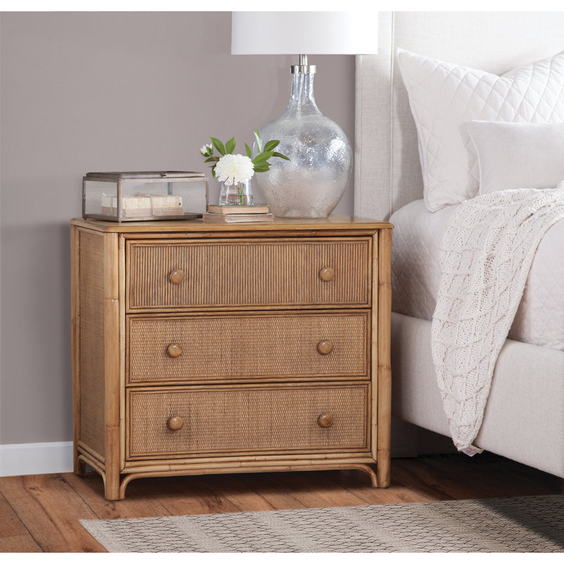 Summer Retreat 3 - Drawer Solid Wood Dresser, Bisque