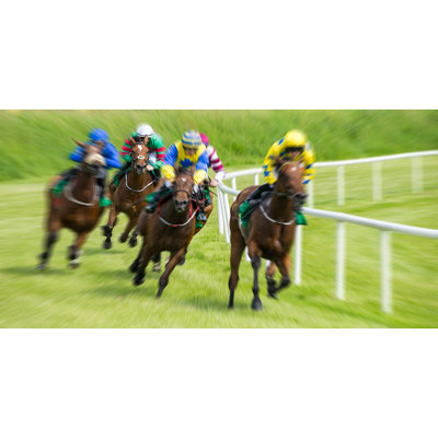 «Speed and Spirit» - course de chevaux, art sur toile