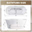 Baignoire autoportante 59 po en acrylique, baignoire autoportante, acrylique blanc brillant, bonde chromée Toe-Tap, certification Cupc