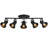 28'' 5 -Light Swing Arm Track Track Kit with Dimmable and Adjustable Head