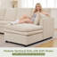  Canapé modulaire modulaire avec méridienne, Coussin double couche profond et confortable-128968748-128968753