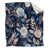 Motif floral bleu