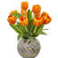 Tulip Artificial Arrangement In Decorative Vase-1676438193