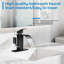 Robinet de lavabo de salle de bain noir encastré 3 trous-132458185
