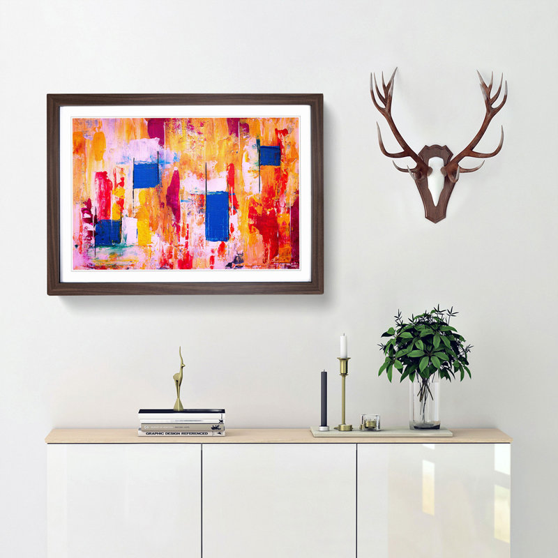Abstract Vol.391 by S.Johnson - Framed Print, 62cm H x 87cm W x 2cm D, Walnut Framed