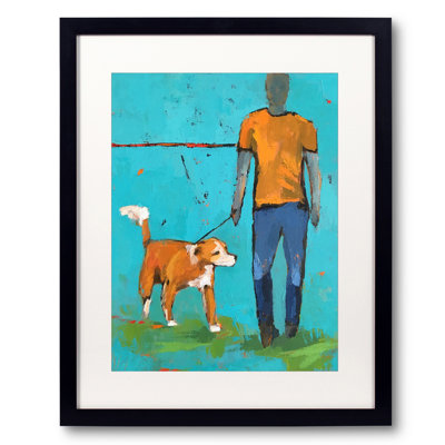 A Man And His Dog Print by Phyllis Adams