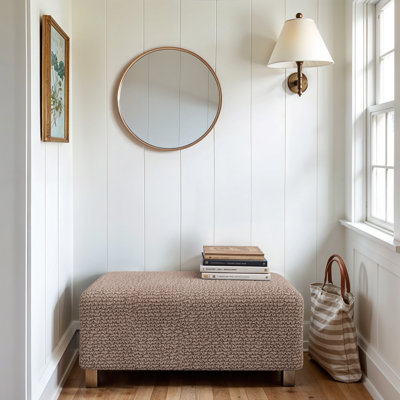 Stretchy Slipcover for Ottoman - Easy to Clean & Durable - Comfort Collection