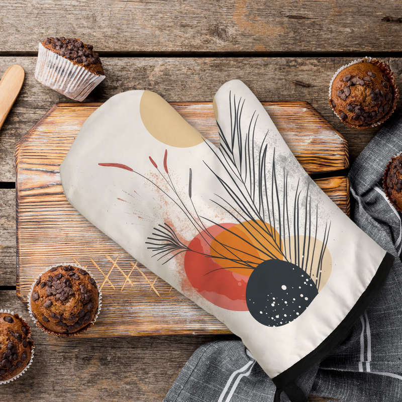 Subtle Bloom Oven Mitt Cotton Twill