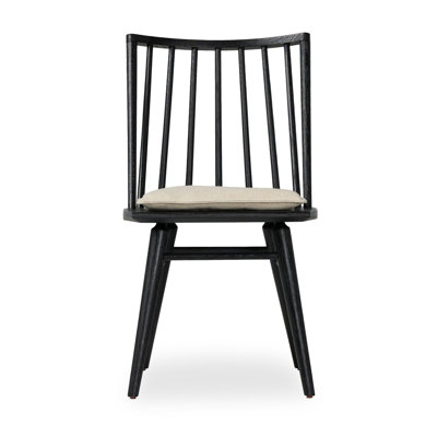 Deerwood Windsor Chair With Cushion-Black Oak
