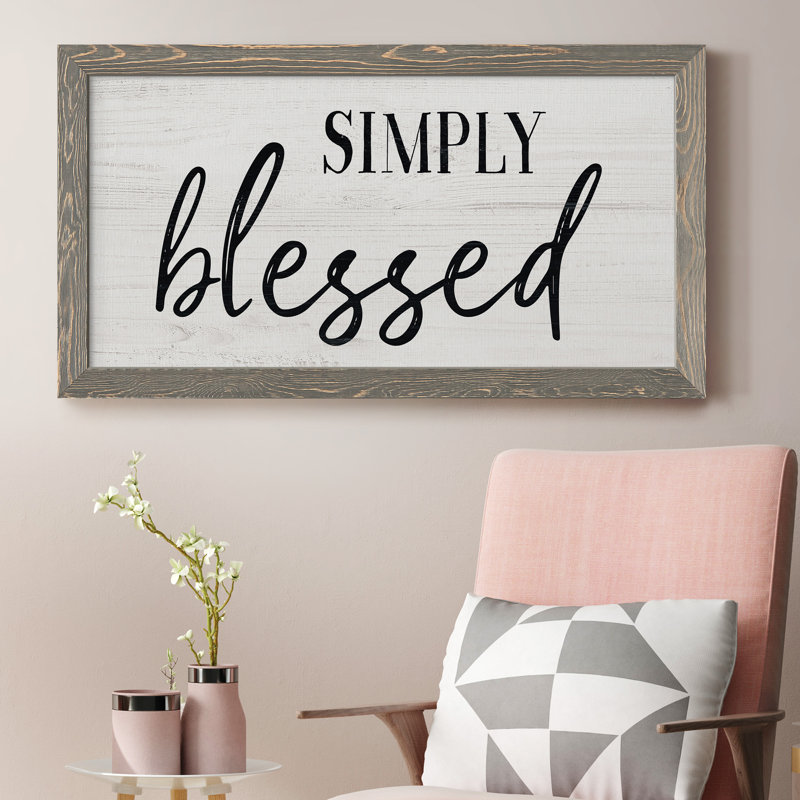 Simply - Art textuel sur toile avec cadre photo, Gris