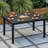 Hindertje Rectangular Metal Outdoor Dining Table, 55'' W 35.4'' D-302644338