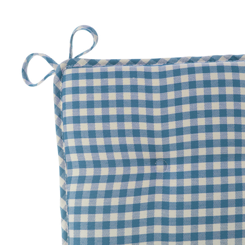 Rocking Chair Cushion Set, Blue Checkered