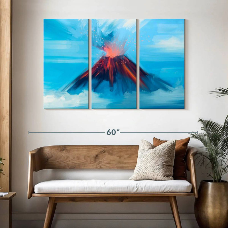 Erupting Volcano, 32" H x 50" W