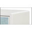Armoire à console avec perle blanche et argentée avec rangement spacieux Pearl, parfaite pour un décor moderne et élégant.