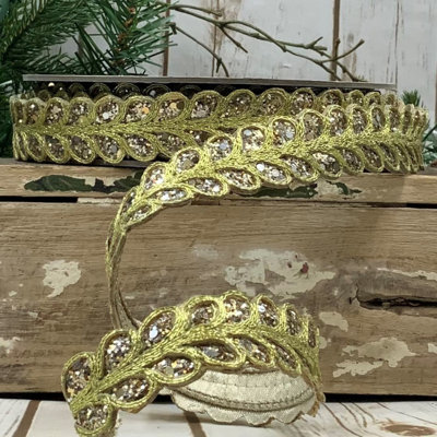 1'' Floral Polyester Blend Plants & Flowers Ribbon