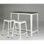 Tabouret de comptoir blanc thermolaqué - 2 tabourets en métal, 2 tabourets pour îlot de cuisine, à utiliser
