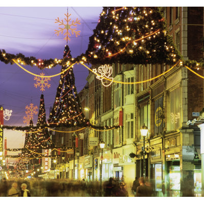 Posterazzi " Low Angle View Of Christmas Decorations On The Street Hendry Street Dublin Republic Of Ireland " by The Irish Image Collection