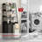 Laundry Basket, 2 Section Laundry Hamper With 4 Tiers Shelf, Pull-Out And Removable Laundry Bags, Large 2 X 15.87 Gallons, For Bedroom Bathroom Black Pf11Xlk-48690607-48690606
