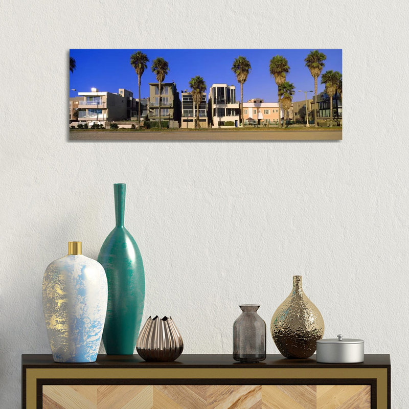 Buildings In A City, Venice Beach, City Of Los Angeles, California, USA - Wrapped Canvas Panoramic Print