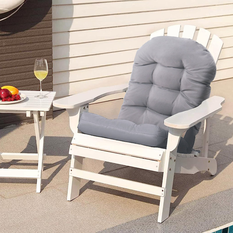 Garden Seat Cushion, 125cm H x 53cm W x 8cm D, Light Grey