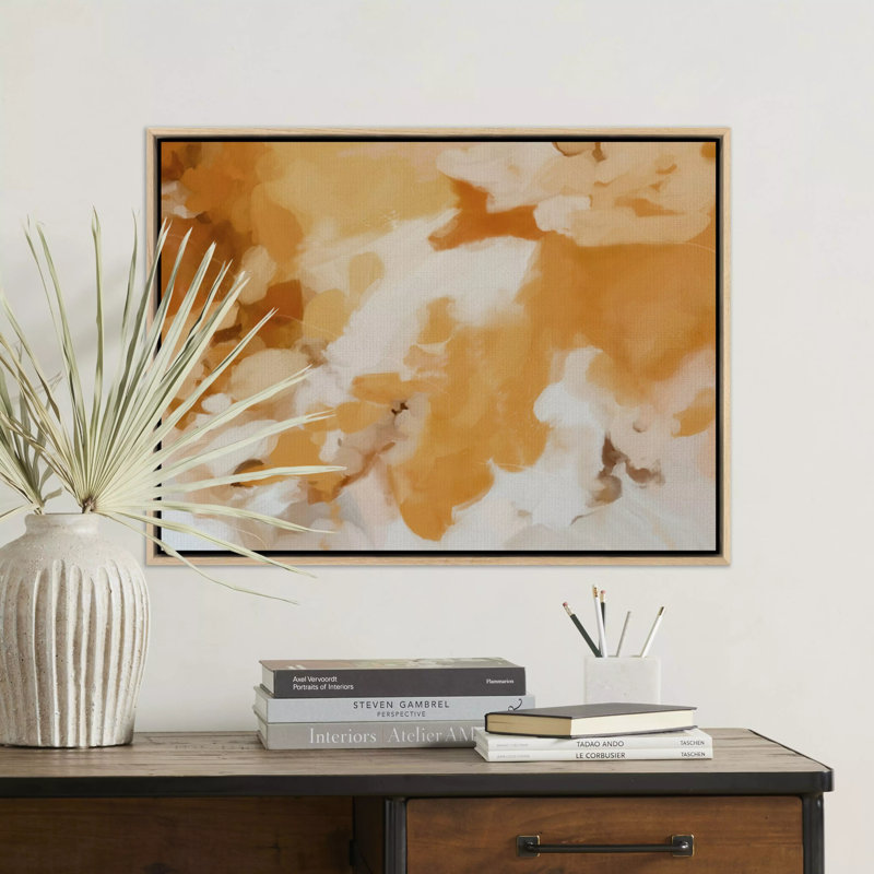 Clay Painting by Patricia Vargas, 30" H x 40" W, White Maple Framed