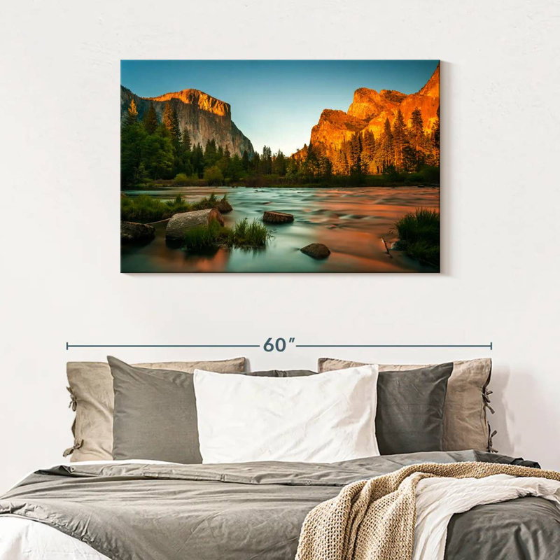 Alvord Yosemite Sunset River, 30" H x 45" W