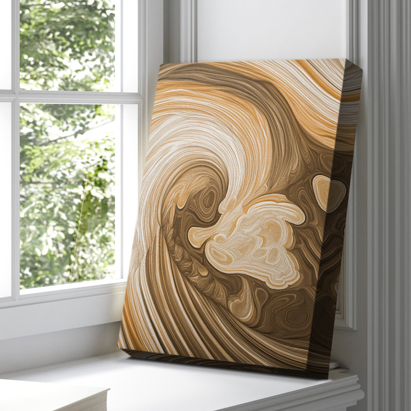 Abstrait, toile tendue avec châssis de CD XXXI - prêt à être accroché, H 18 po x l 12 po