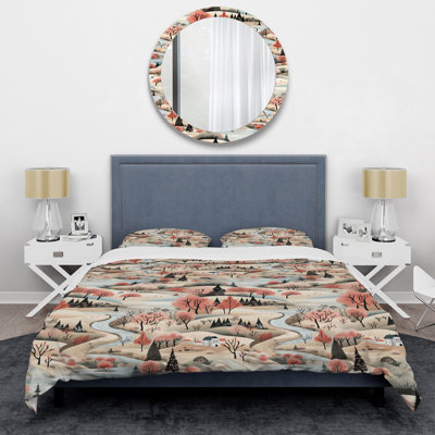 Ensemble de housse de couette Autumn Scenery Scandinavian