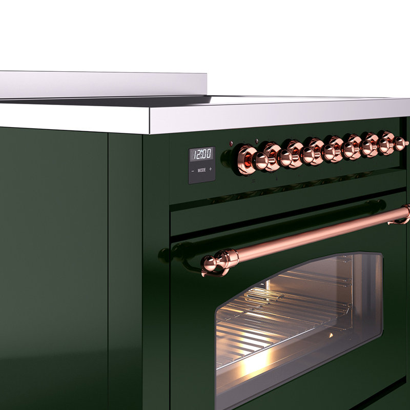 ILVE Nostalgie II 36 in Induction Range, Emerald Green/Copper