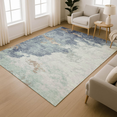 Premium Machine Washable Mayfield AMF2108 Abstract Rug