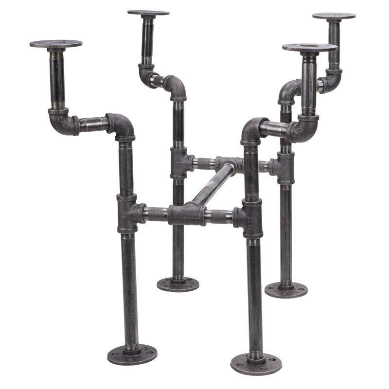 Ensemble de table de bout robuste en acier noir