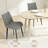 63 Inch Dining Table Set For 4,modern Wood Dining Table,leather Dining Chairs 4,table And Chairs Set Of 4,ideal For Kitchen Dining Room Oak Table + 4 Dark Gray Chairs-123610546-123610544