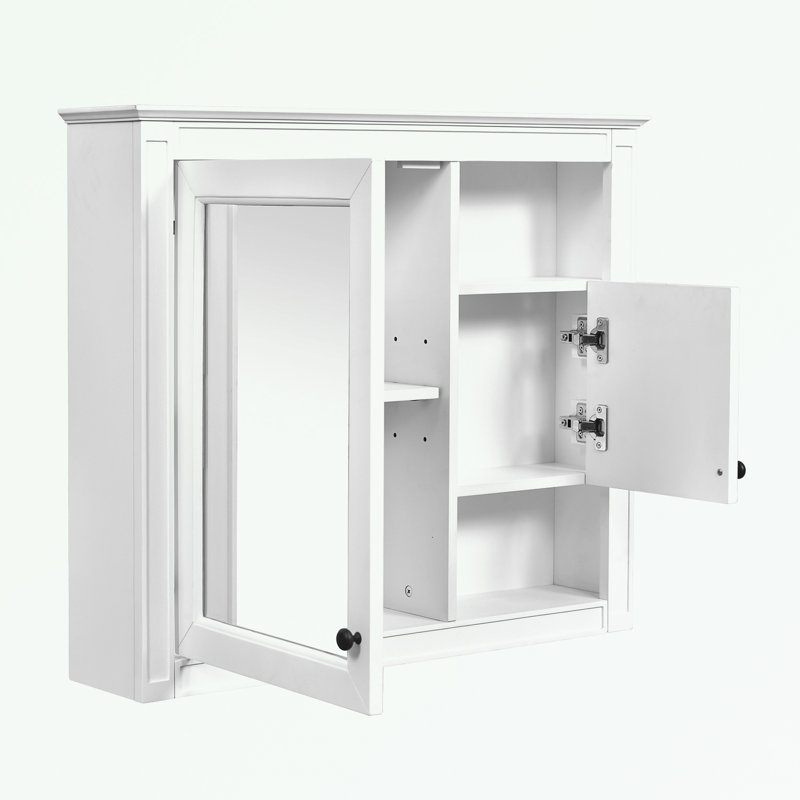 Armoire de salle de bain avec miroir et 3 tablettes